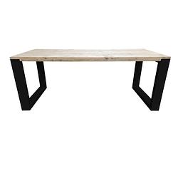 Foto van Wood4you - eettafel new orleans - steigerhout 220lx78hx90d cm zwart