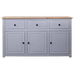 Foto van Infiori dressoir panama range 135x40x80 cm massief grenenhout grijs