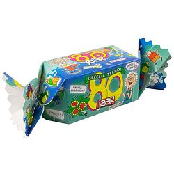 Foto van Paper dreams cadeauverpakking 80 jaar 20 cm karton blauw/groen