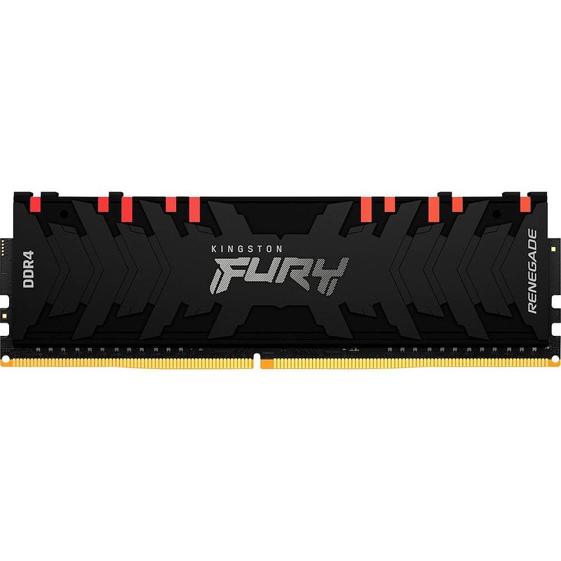 Foto van Kingston fury renegade rgb werkgeheugenmodule voor pc ddr4 16 gb 1 x 16 gb 3200 mhz 288-pins dimm cl16 kf432c16rb1a/16