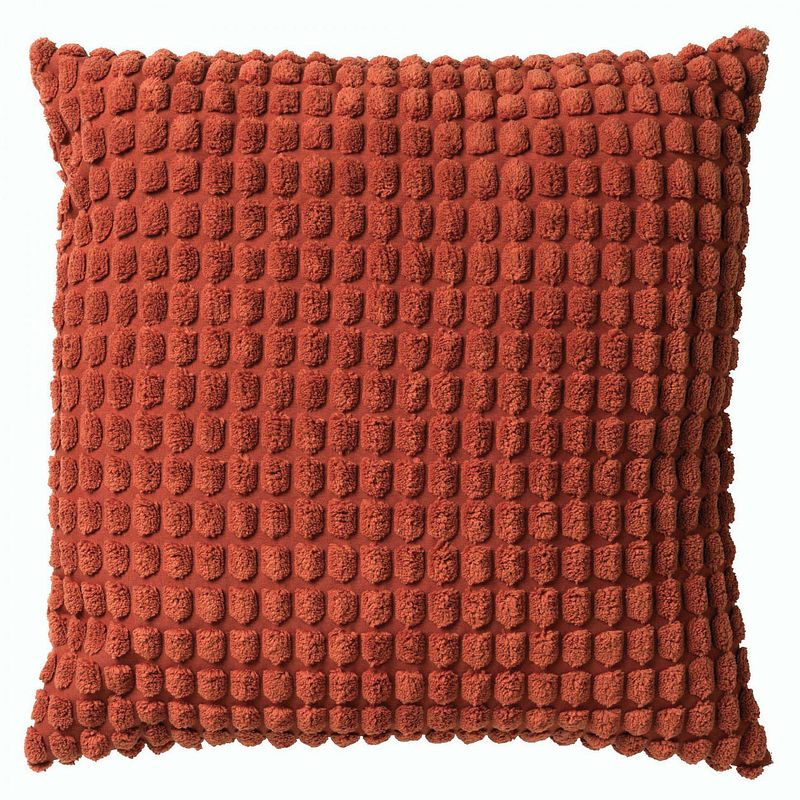 Foto van Dutch decor rome - sierkussen uni potters clay 45x45 cm - oranje - rood