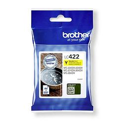 Foto van Brother inktcartridge, 550 pagina's, oem lc-422y, geel