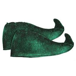 Foto van Kerstelf schoenovertrekken groen voor volwassenen - verkleedschoenen