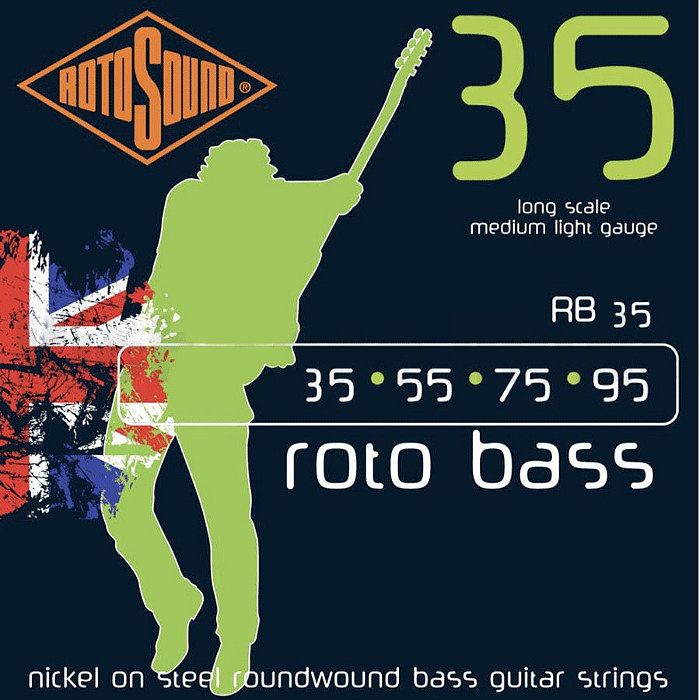 Foto van Rotosound rb35 roto bass elektrische bassnaren .035-.095