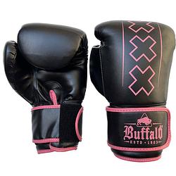 Foto van Buffalo outrage bokshandschoenen zwart met roze 10oz
