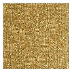 Foto van 30x stuks luxe tafel servetten barok patroon goud 3-laags