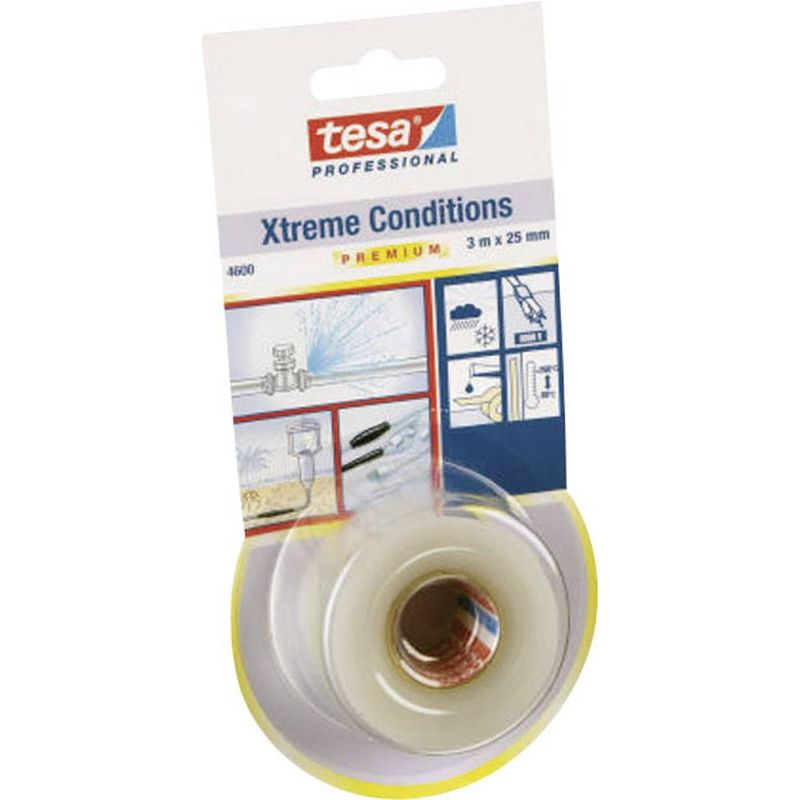 Foto van Tesa premium 04600-00000-00 afdichtingstape tesa professional xtreme conditions transparant (l x b) 3 m x 25 mm 1 stuk(s)