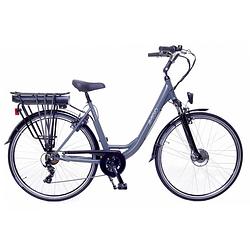 Foto van Amigo elektrische stadsfiets e-active 28 inch 50 cm dames 7v v-brakes matgrijs