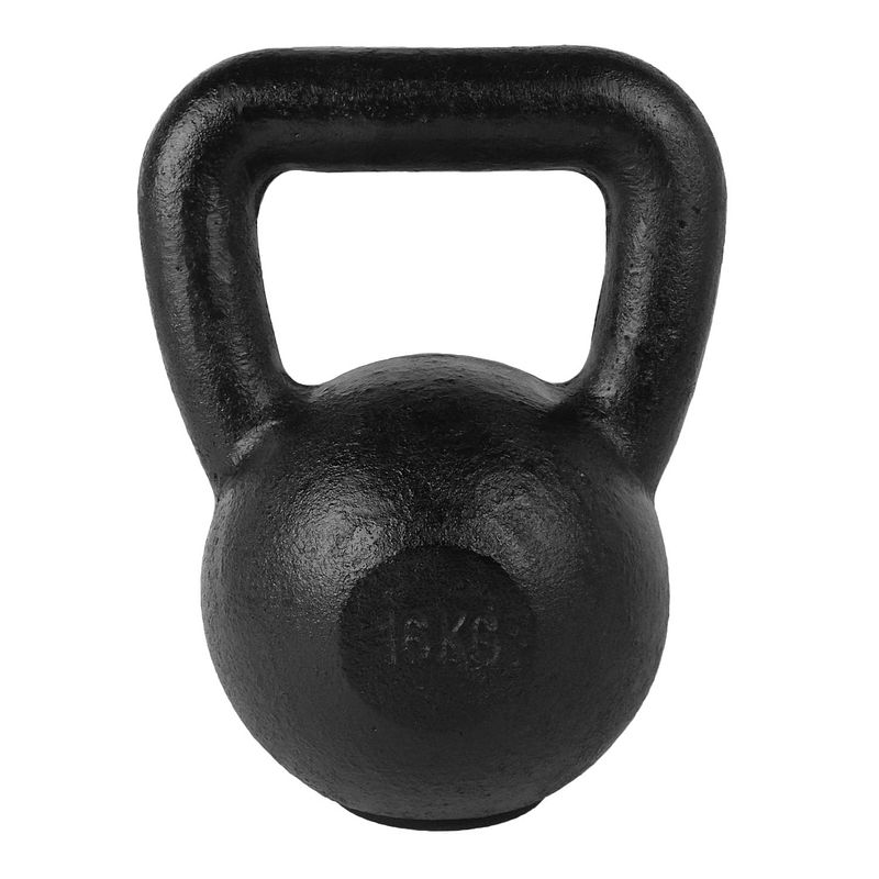 Foto van Tunturi kettlebell gietijzer 16 kg zwart