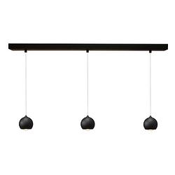 Foto van Lamponline hanglamp denver 3 lichts ø 10 cm l 100 cm zwart