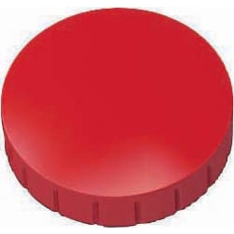 Foto van Maul magneet maulsolid, diameter 32 x 8,5 mm, rood, doos met 10 stuks