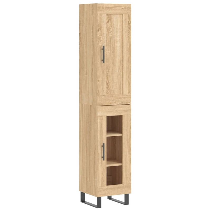 Foto van Vidaxl hoge kast 34,5x34x180 cm bewerkt hout sonoma eikenkleurig