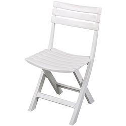 Foto van Sunnydays klapstoel voor buiten/binnen - wit - 41 x 79 cm - stevig kunststof - bijzet stoelen - klapstoelen