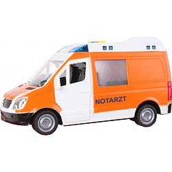 Foto van Toi-toys ambulance notatrzt met licht en geluid 22 cm wit/oranje
