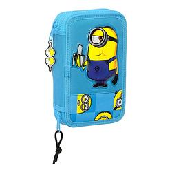 Foto van Dubbele etui minions minionstatic blauw (28 pcs)