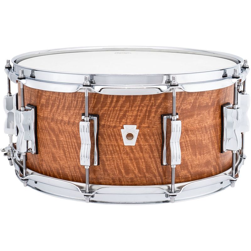 Foto van Ludwig ls264xxb3 neusonic snare satinwood 14x6.5 inch snaredrum