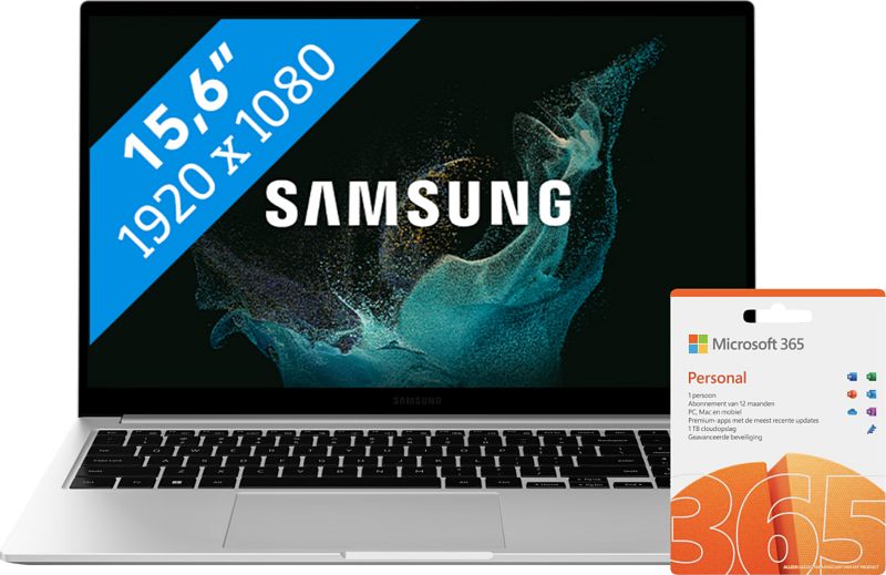 Foto van Samsung galaxy book2 15 np750xed-kc1nl + 1 jaar office 365 personal