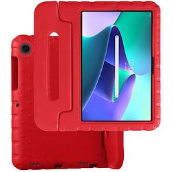 Foto van Basey lenovo tab m10 plus (3e gen) kinderhoesje foam case hoesje cover hoes - rood