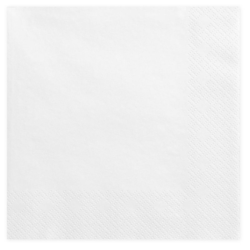 Foto van 20x papieren tafel servetten wit 33 x 33 cm - feestservetten