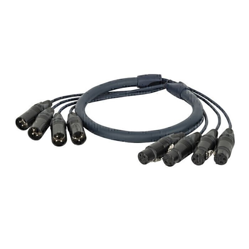 Foto van Dap neutrik dmx multi 3-pin 15m multikabel 4-voudig