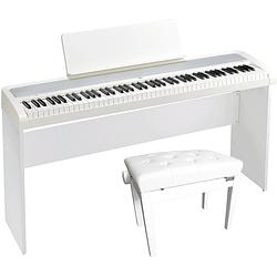 Foto van Korg b2-wh digitale piano wit + onderstel wit + pianobank wit