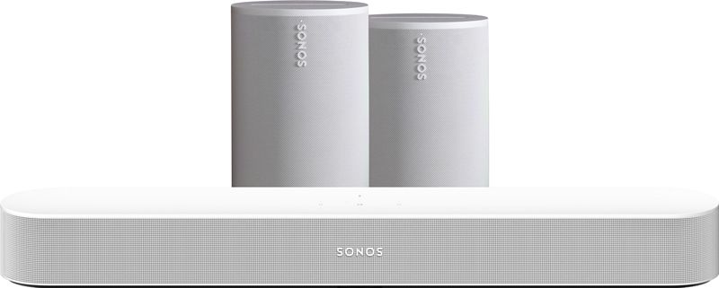 Foto van Sonos beam gen2 wit + 2x era 100 wit