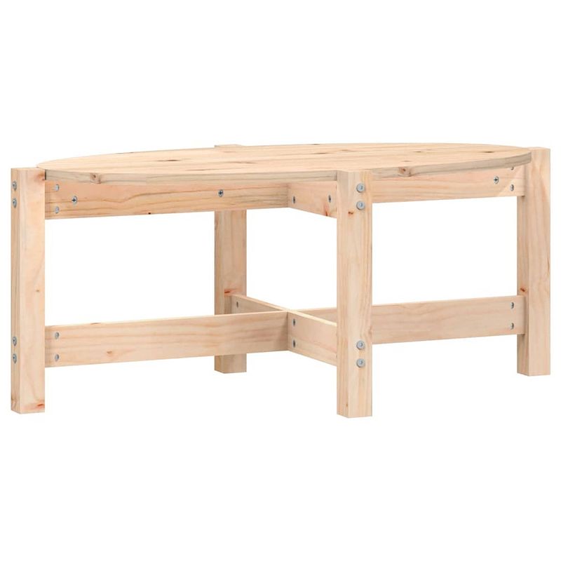 Foto van The living store salontafel 87x48x35 cm massief grenenhout - tafel