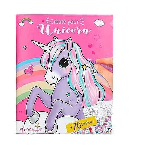 Foto van Ylvi & the minimoomis kleur- en stickerboek unicorn 26 cm papier