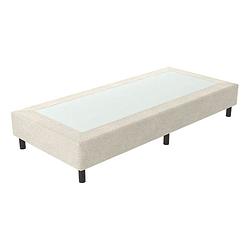 Foto van Verende hotelboxspring zonder matras - beige 70x200 cm - bonellvering - inclusief topper - dekbed-discounter.nl