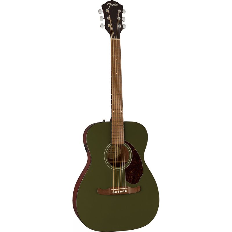 Foto van Fender fsr fa-230e concert olive elektrisch-akoestische westerngitaar