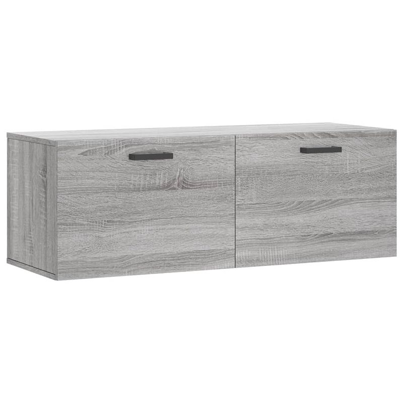 Foto van The living store wandkast - grijs sonoma eiken - 100 x 36.5 x 35 cm