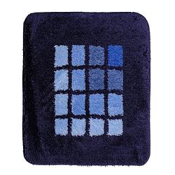 Foto van Wicotex badmat 60-16 blauw geblokt 60x90cm
