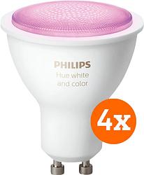 Foto van Philips hue white and color gu10 4-pack
