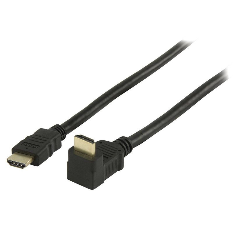 Foto van Valueline high speed hdmi-kabel met ethernet haaks 90° 10 mtr zwart