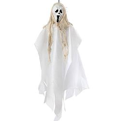 Foto van Halloween/horror thema hang decoratie spook - enge/griezelige pop - 60 cm - feestdecoratievoorwerp