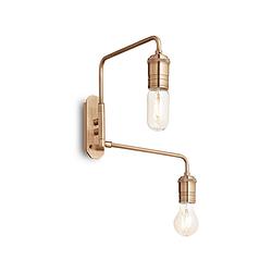 Foto van Moderne messing wandlamp triumph - ideal lux - e27 - stijlvolle verlichting voor binnen