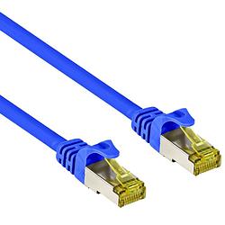 Foto van Cat 7 - s/ftp - netwerkkabel - patchkabel - afgeschermd - 10 gbps - 25 meter - blauw - allteq