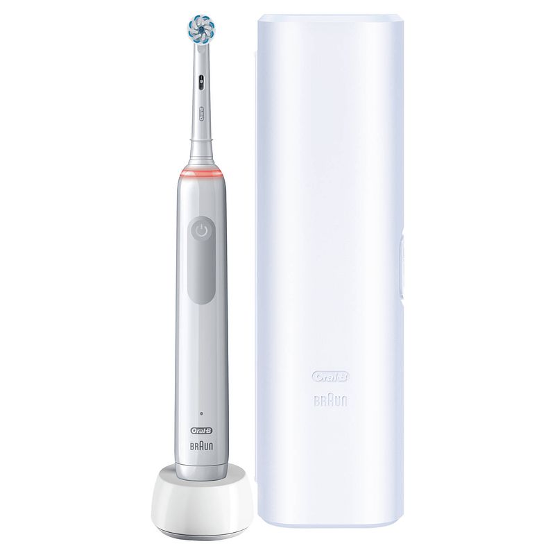 Foto van Oral b elektrische tandenborstel pro 3 3500 wit - 3 poetsstanden