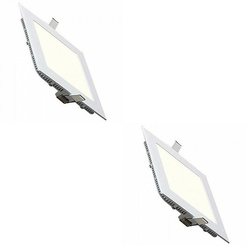 Foto van Led downlight slim - inbouw vierkant 12w - natuurlijk wit 4200k - mat wit aluminium - 170mm