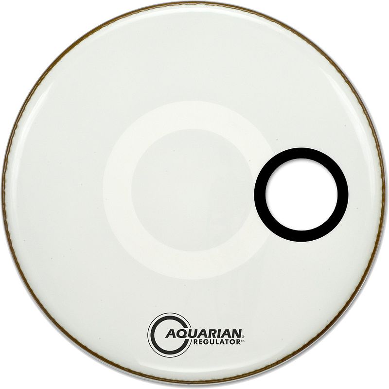 Foto van Aquarian regulator small offset wit bassdrumvel 18 inch