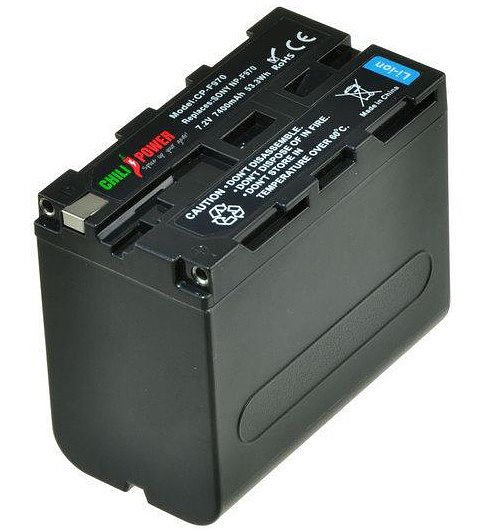 Foto van Chilipower np-f970 accu voor sony - 7400mah