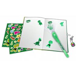 Foto van Kids licensing dagboek met pen crazy dino 23 cm papier groen