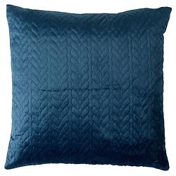 Foto van Dutch decor hilko - kussenhoes velvet provincial blue 45x45 cm - blauw - blauw