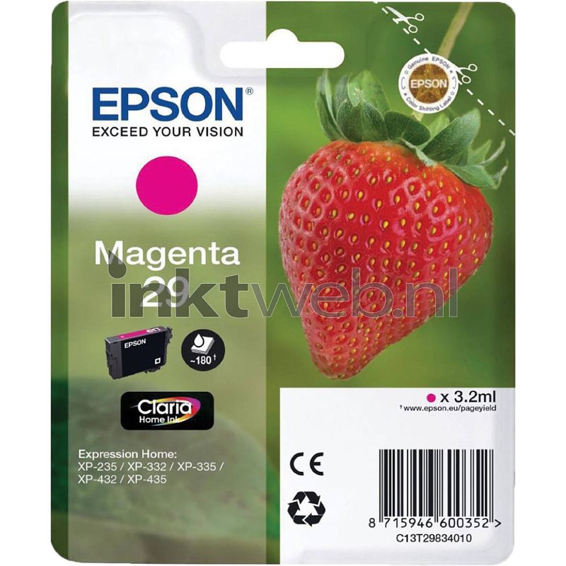 Foto van Epson 29 magenta cartridge