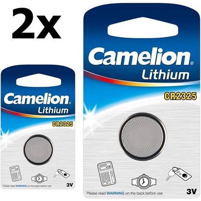 Foto van 2 stuks camelion cr2325 3v lithium batterij