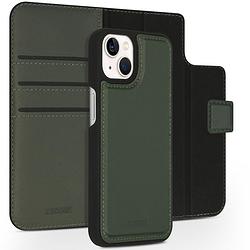 Foto van Accezz premium leather 2 in 1 wallet book case voor apple iphone 13 telefoonhoesje groen