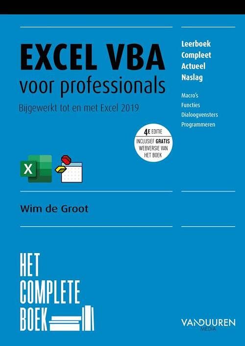 Foto van Het complete boek excel vba 4e editie - wim de groot - paperback (9789463562553)