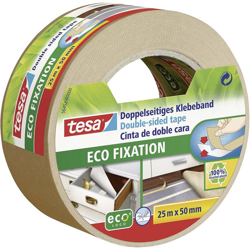 Foto van Tesa eco fixation 56452-00000-11 dubbelzijdige tape (l x b) 25 m x 50 mm 1 stuk(s)