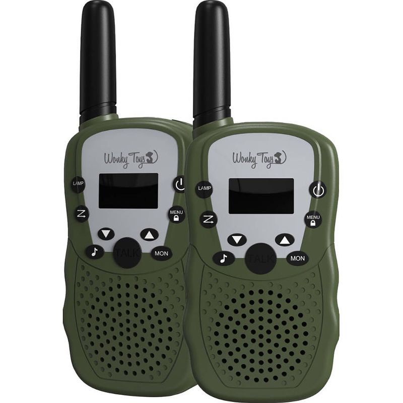 Foto van Wonky monkey walkie talkie set - groen