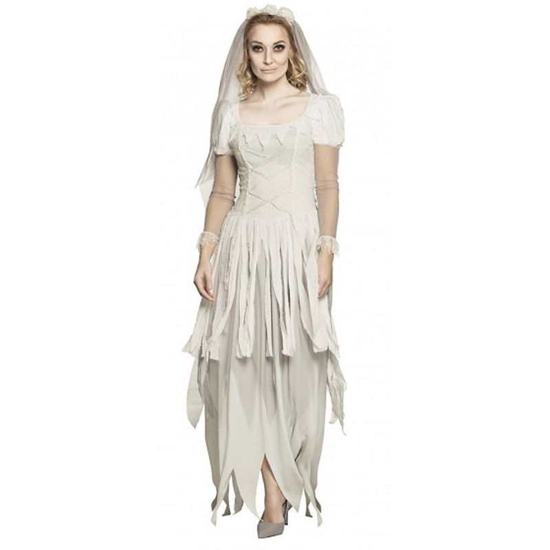 Foto van Boland verkleedkostuum ghost bride dames polyester wit
